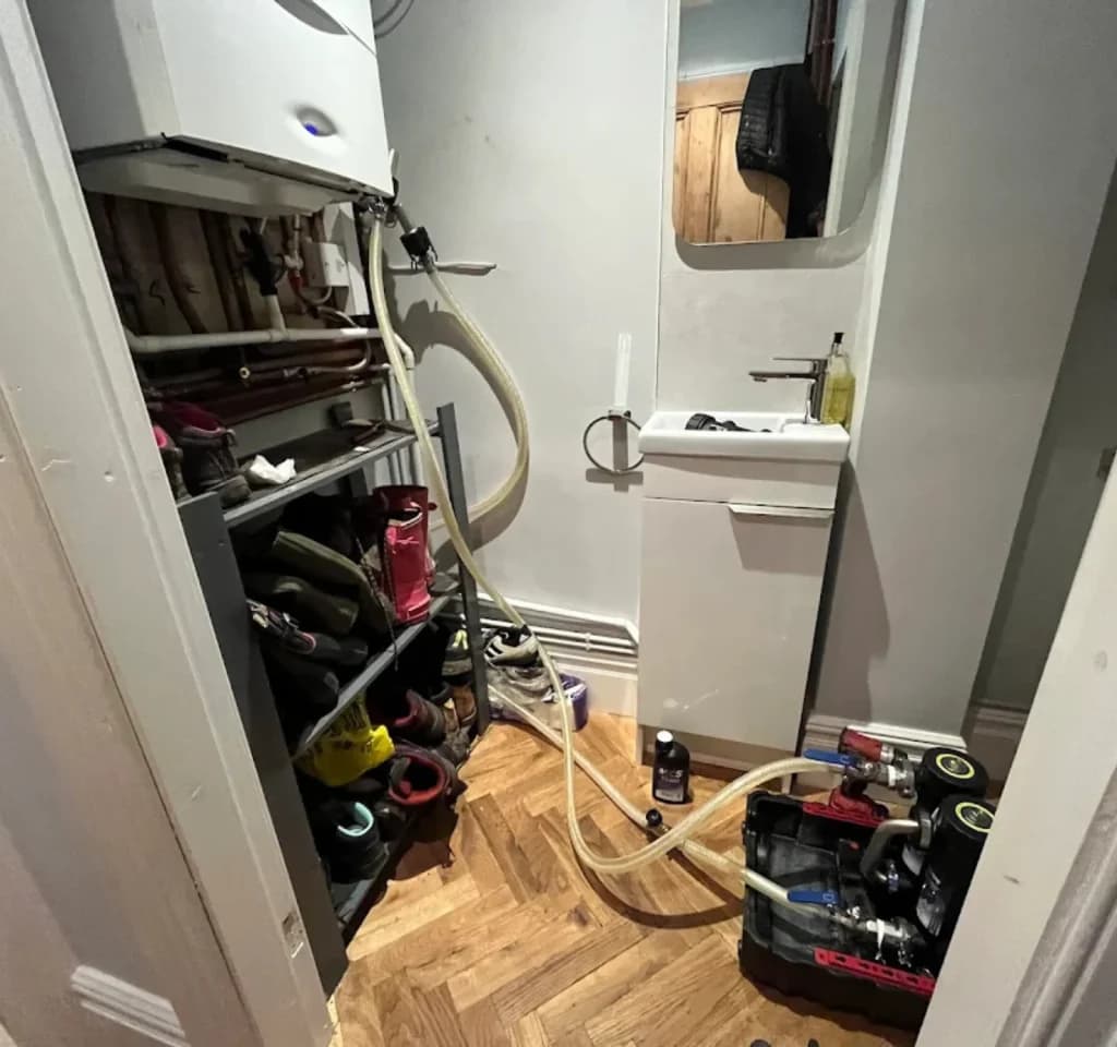Professional boiler installation